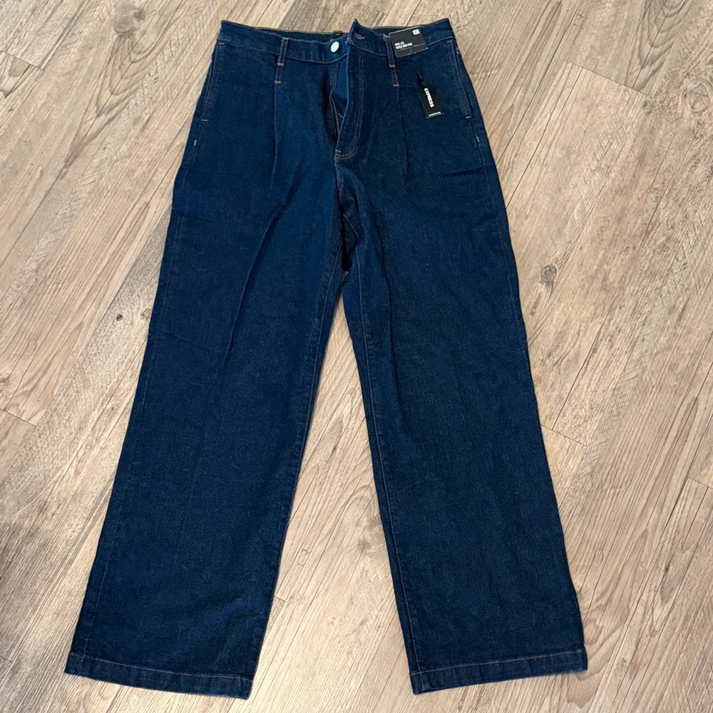 Express Dark Indigo Wide Leg Women’s Jeans